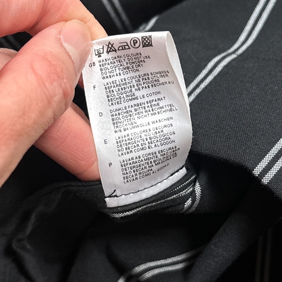 Vintage Y2K Fred Perry Striped Black White Viscose Blend Bomber Jacket Mens 42 - Picture 7 of 12